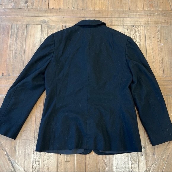 Vintage Pendleton Wool Blazer Women 8 Black Jacket Made In USA Utilitarian - Picture 7 of 11